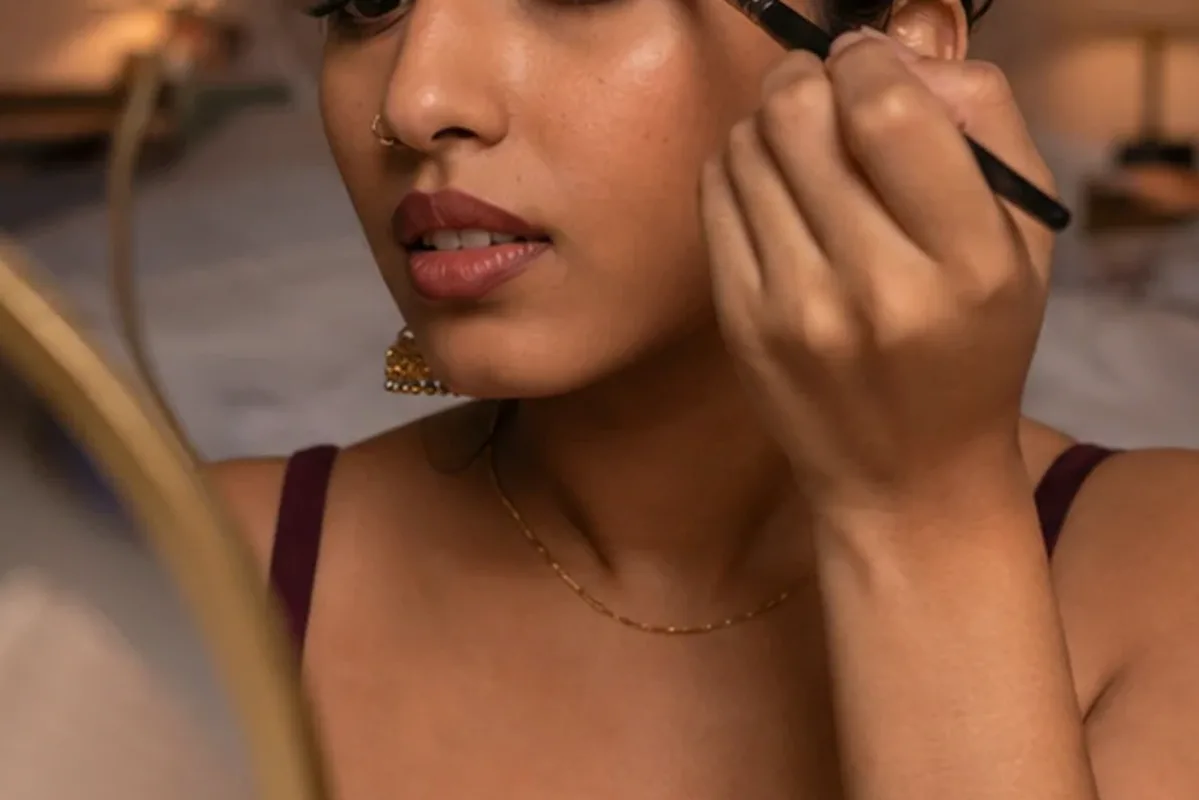 Authentische Beauty-Routine passend zum Thema Mascara für langen Halt