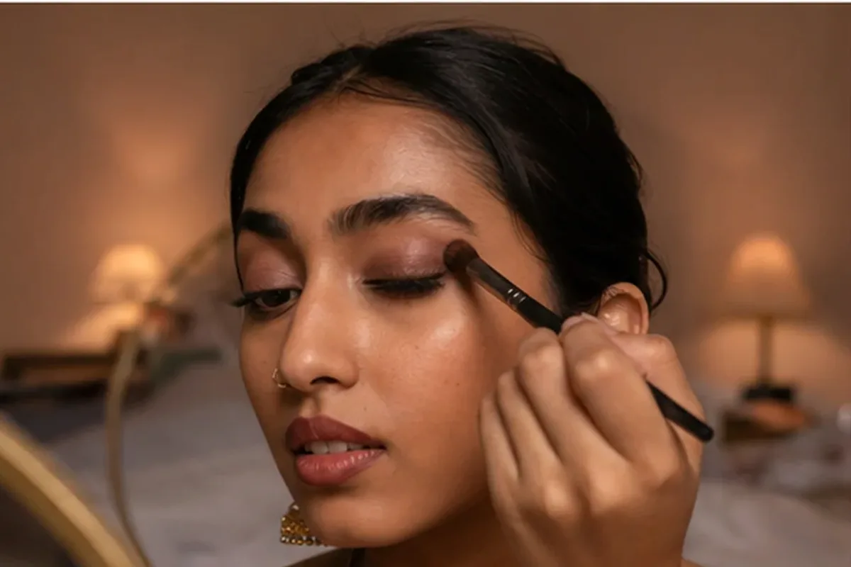 Authentischer Wohlfühlmoment passend zum Beauty-Thema Augenbrauengel für empfindliche Haut