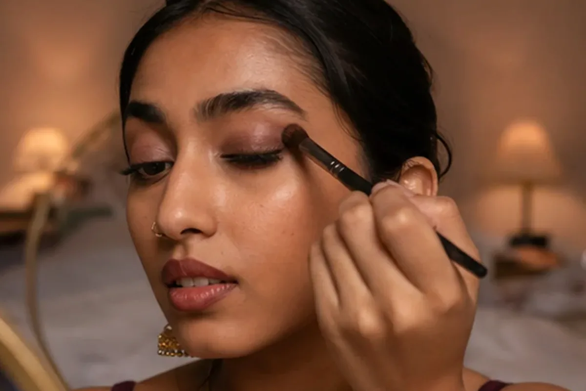 Authentischer Wohlfühlmoment passend zum Beauty-Thema Puder für ölige Haut