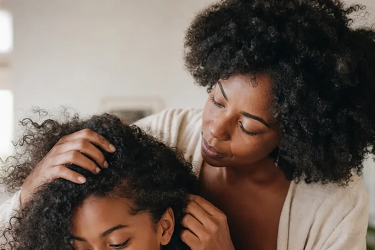 Redaktioneller Beauty-Moment zur Ausgangslage bei Kopfhautserum für lockiges Haar