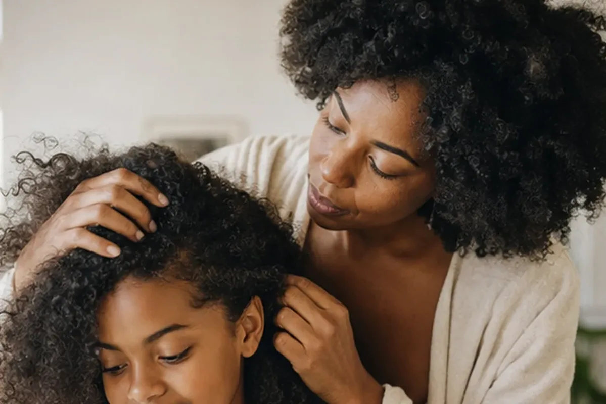 Authentischer Wohlfühlmoment passend zum Beauty-Thema Haartrockner bei fettigem Ansatz