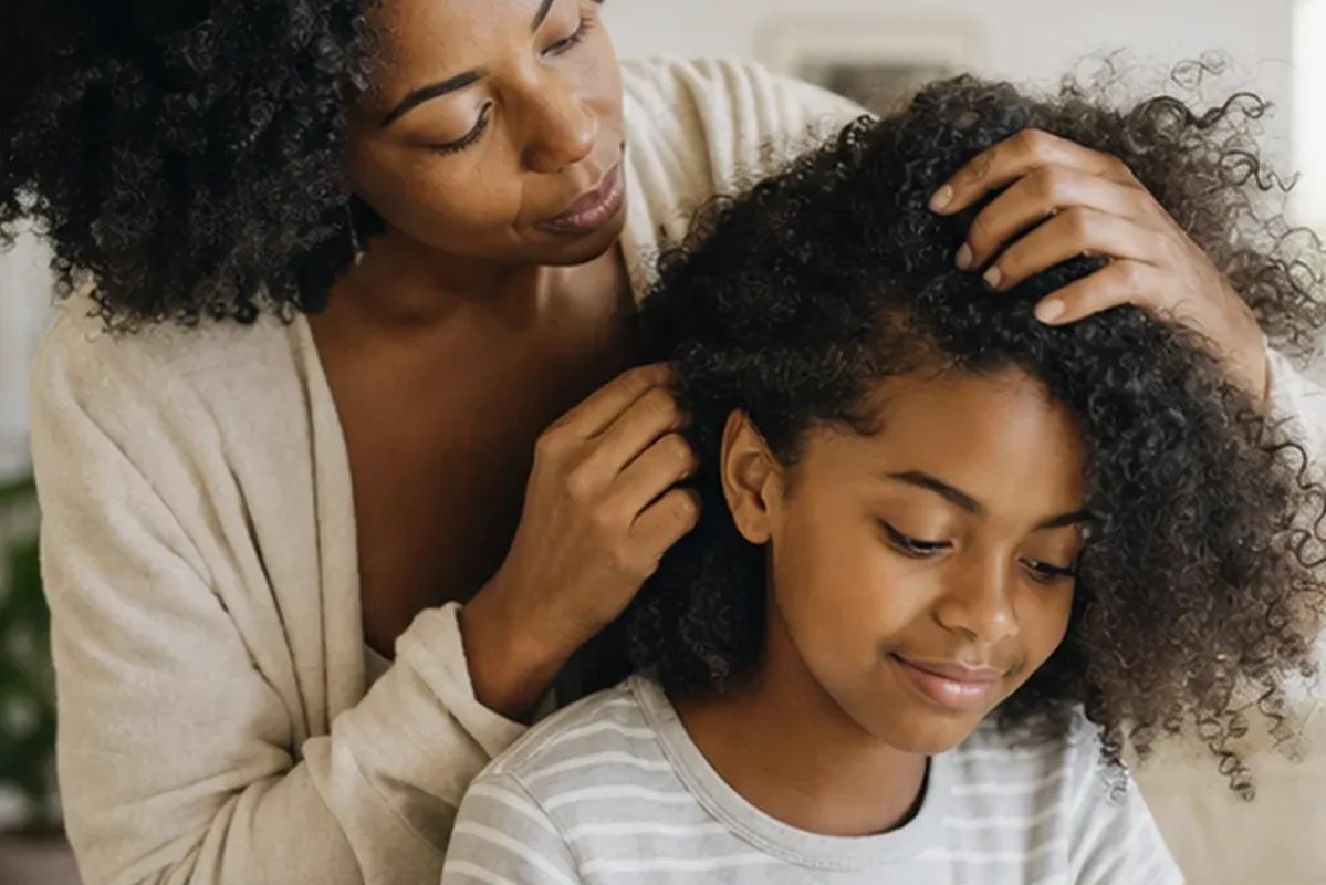 Authentische Beauty-Routine passend zum Thema Lockencreme bei Frizz