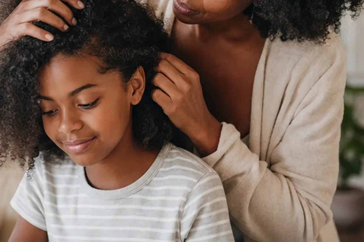 Redaktionelle Detailaufnahme zur Orientierung bei Haarmaske bei Frizz
