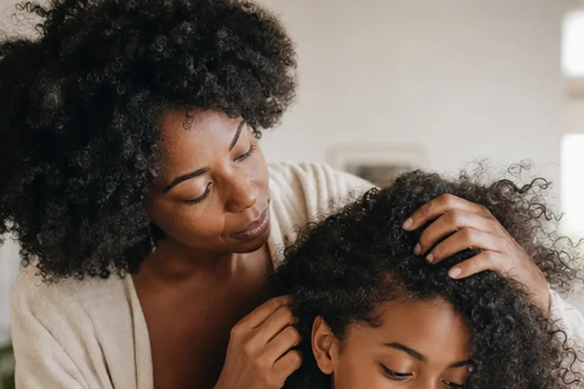 Redaktioneller Beauty-Moment zur Ausgangslage bei Mildes Shampoo bei Frizz