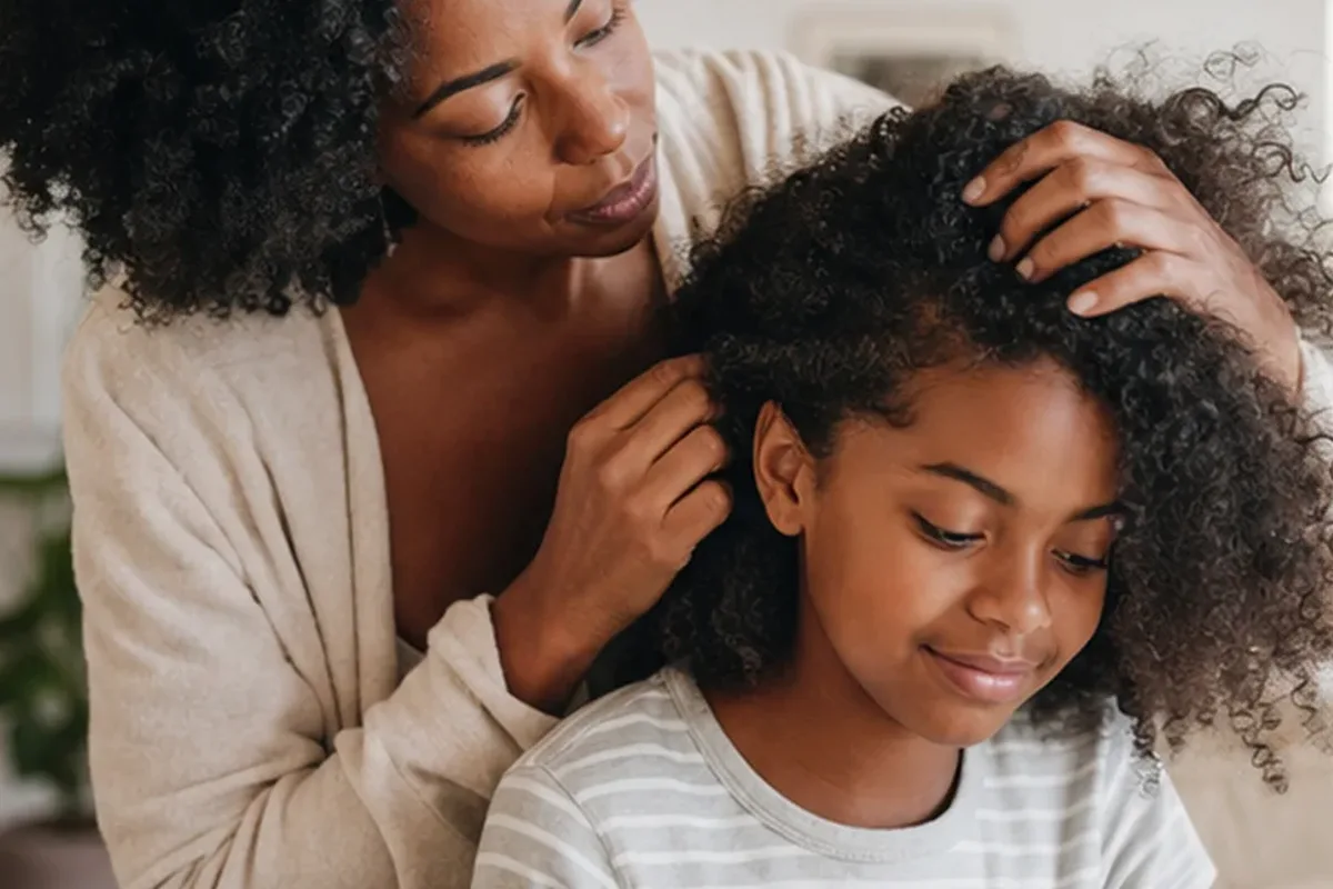 Authentischer Wohlfühlmoment passend zum Beauty-Thema Trockenshampoo bei Frizz