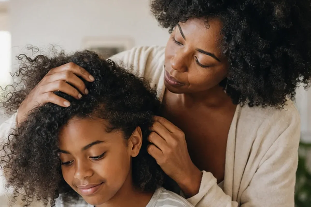 Authentischer Wohlfühlmoment passend zum Beauty-Thema Haaröl bei Frizz