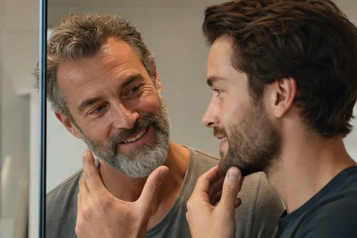 Authentischer Wohlfühlmoment passend zum Beauty-Thema Männer-Sonnenschutz bei Rasurbrand