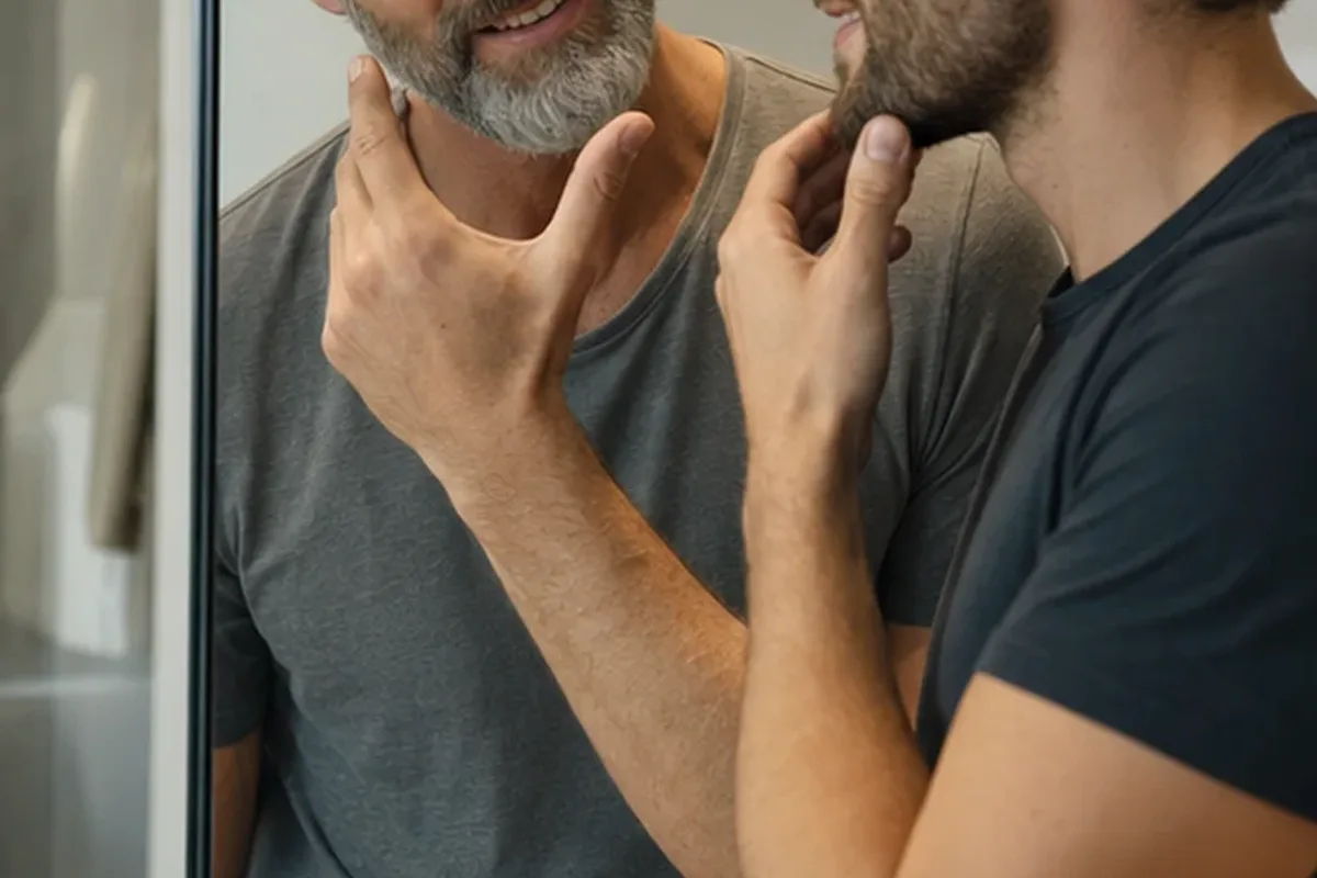 Authentische Beauty-Routine passend zum Thema Rasierhobel für einen lückenhaften Bart