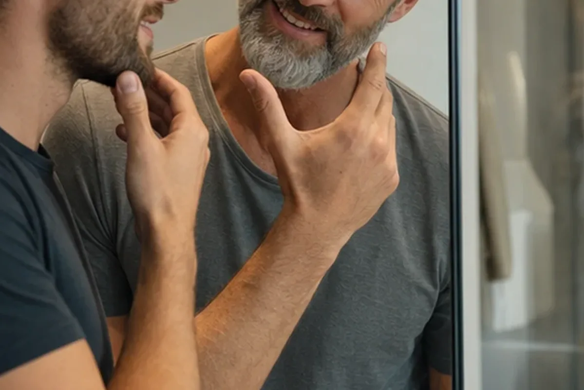 Emotionaler und authentischer Anwendungsmoment rund um After Shave für empfindliche Haut