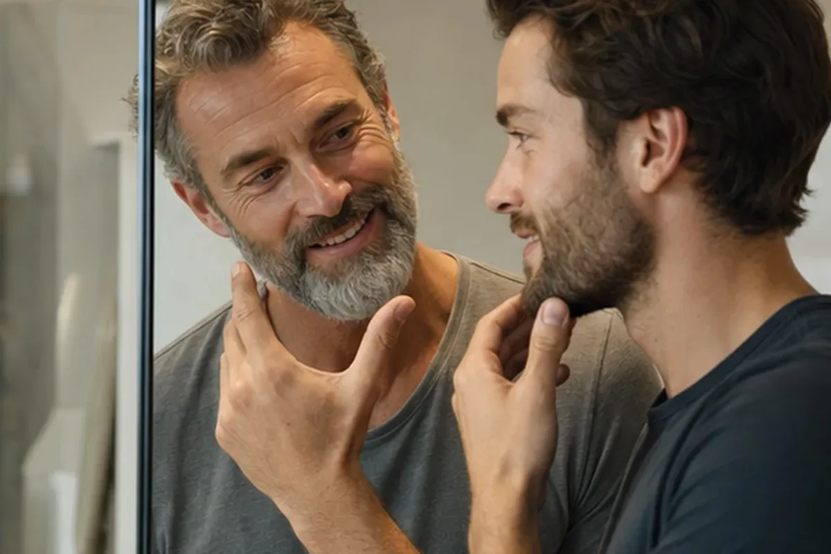 Emotionaler und authentischer Anwendungsmoment rund um Männer-Deodorant für Pflege-Einsteiger