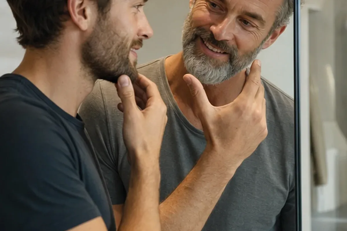 Authentische Beauty-Routine passend zum Thema Barttrimmer für einen dichten Bart