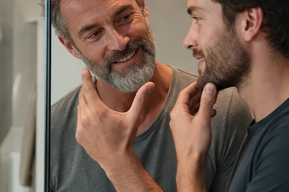 Authentischer Wohlfühlmoment passend zum Beauty-Thema Männer-Sonnenschutz für empfindliche Haut