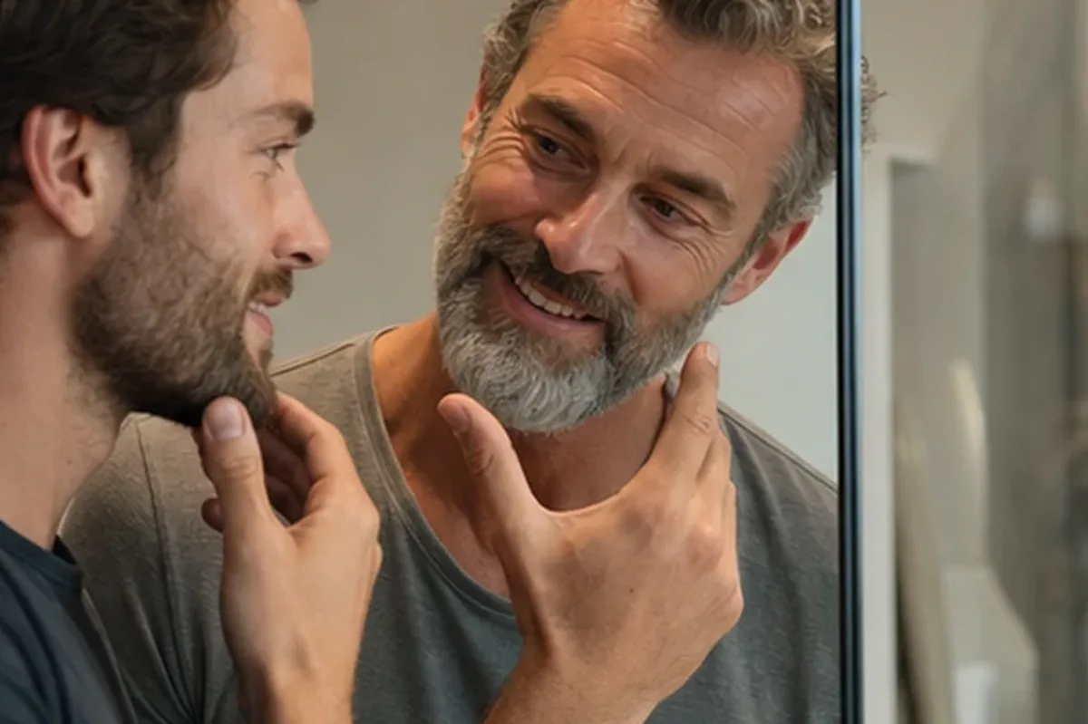 Authentischer Wohlfühlmoment passend zum Beauty-Thema Rasierschaum bei wenig Zeit