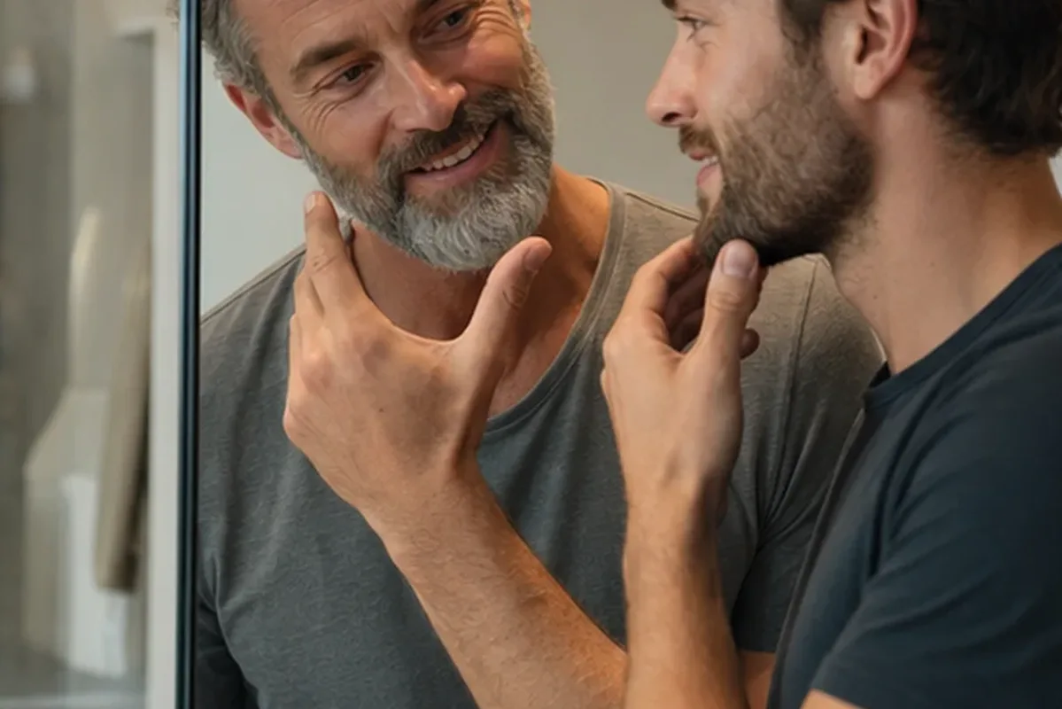 Authentischer Wohlfühlmoment passend zum Beauty-Thema Männer-Sonnenschutz für empfindliche Haut