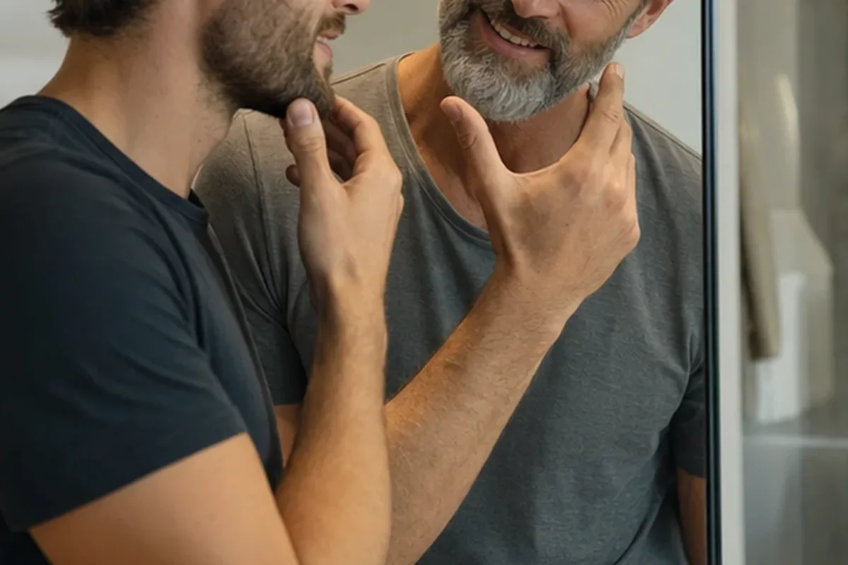 Authentische Beauty-Routine passend zum Thema Rasierhobel für einen dichten Bart