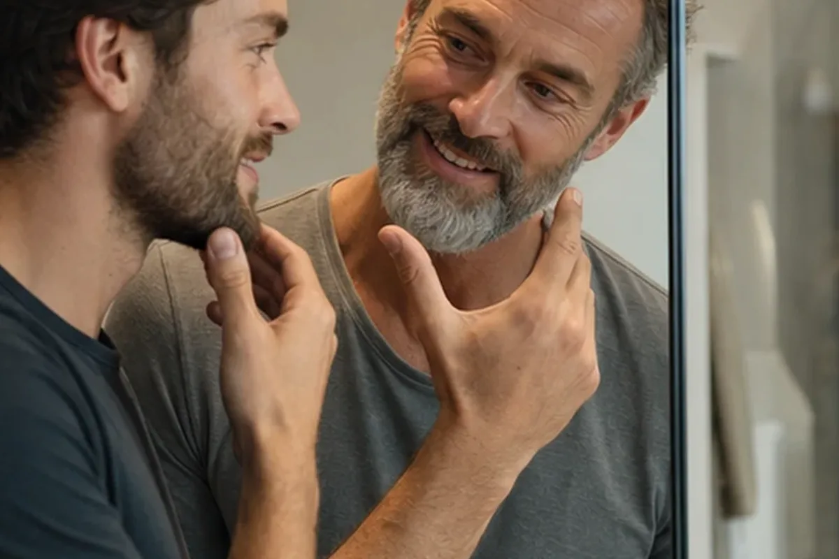 Authentischer Wohlfühlmoment passend zum Beauty-Thema Männer-Körperpflege für fettige Haut