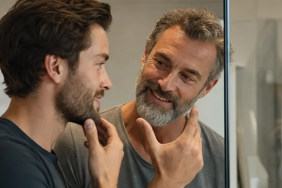 Authentischer Wohlfühlmoment passend zum Beauty-Thema Bartöl für trockene Haut