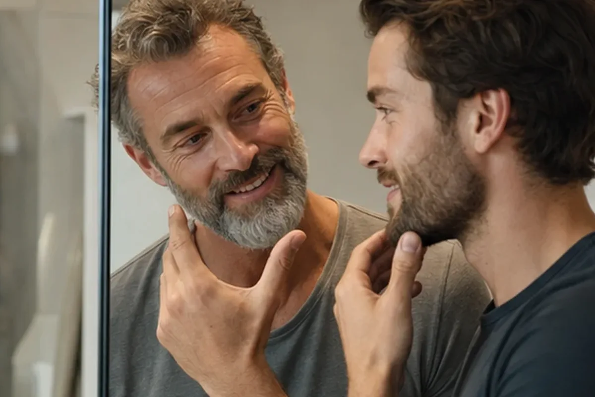 Authentische Beauty-Routine passend zum Thema Bartbalsam bei Rasurbrand
