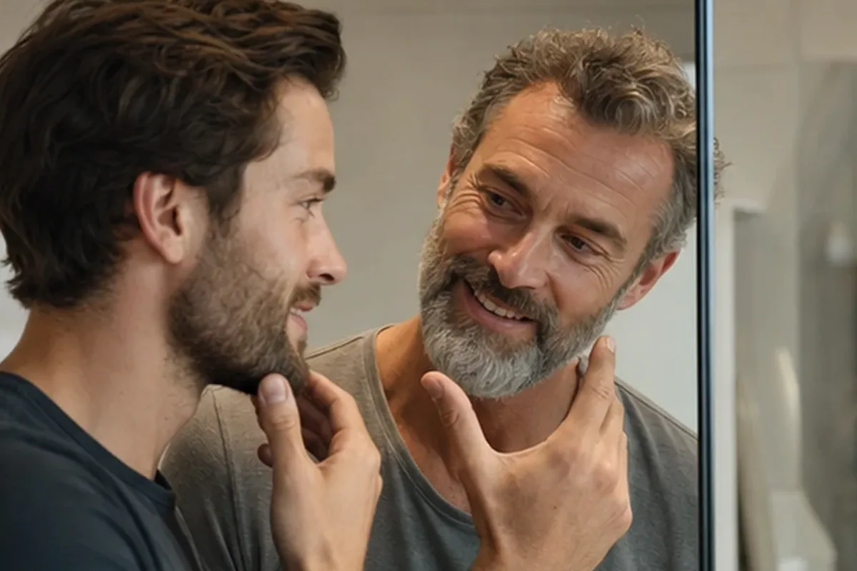 Authentischer Wohlfühlmoment passend zum Beauty-Thema Rasierschaum bei wenig Zeit