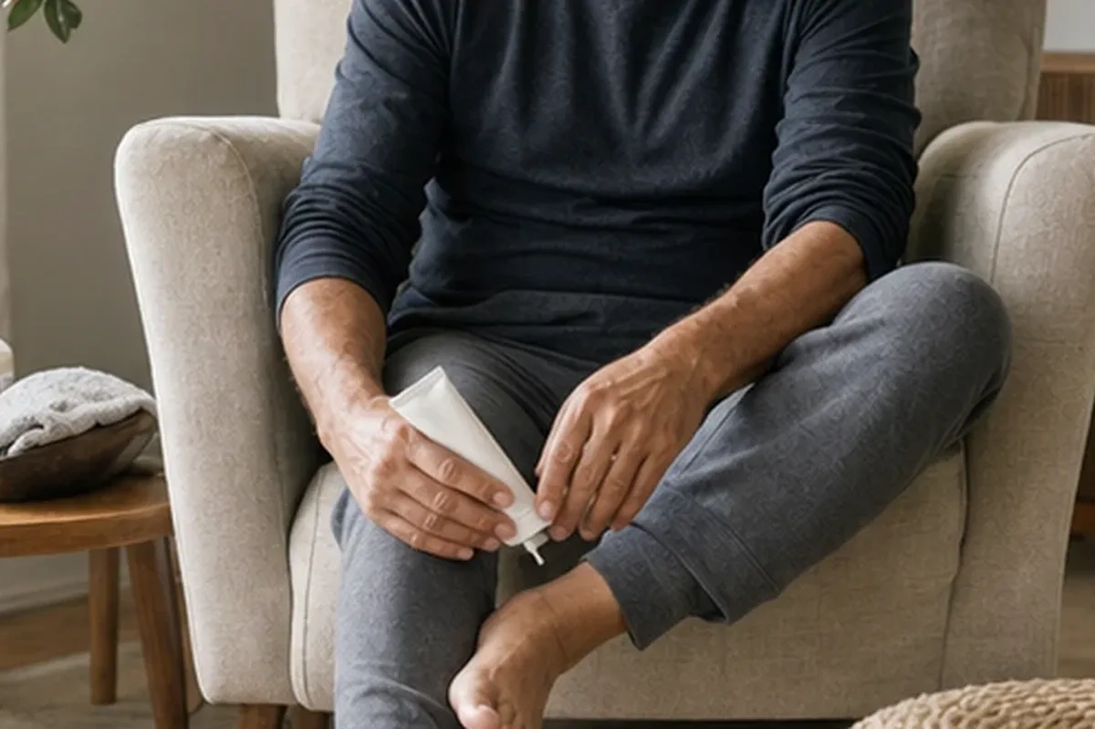 Authentischer Wohlfühlmoment passend zum Beauty-Thema Körperlotion bei Keratosis pilaris
