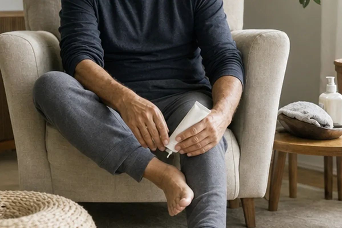 Emotionaler und authentischer Anwendungsmoment rund um Nagelöl für beanspruchte Hände