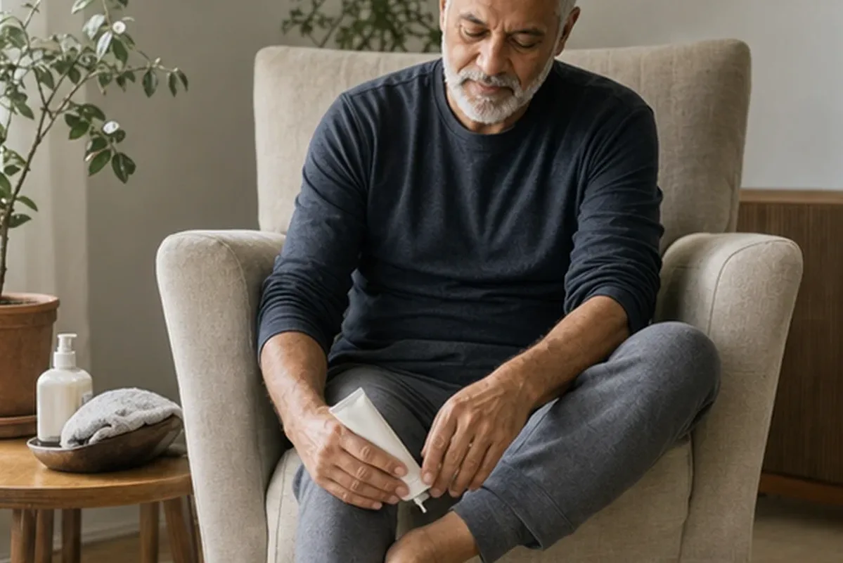 Redaktionelle Detailaufnahme zur Orientierung bei Duschgel bei Keratosis pilaris