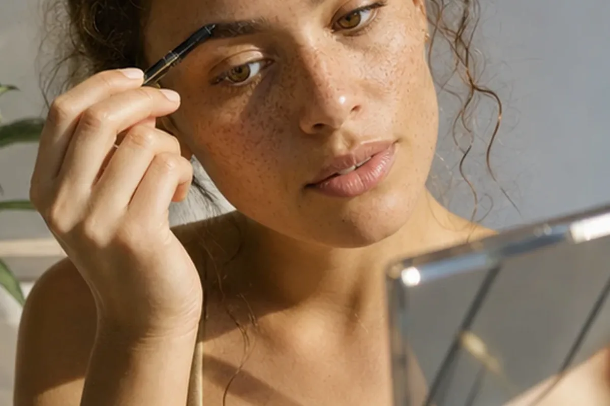 Redaktionelle Detailaufnahme zur Orientierung bei Setting Spray bei Rötungen
