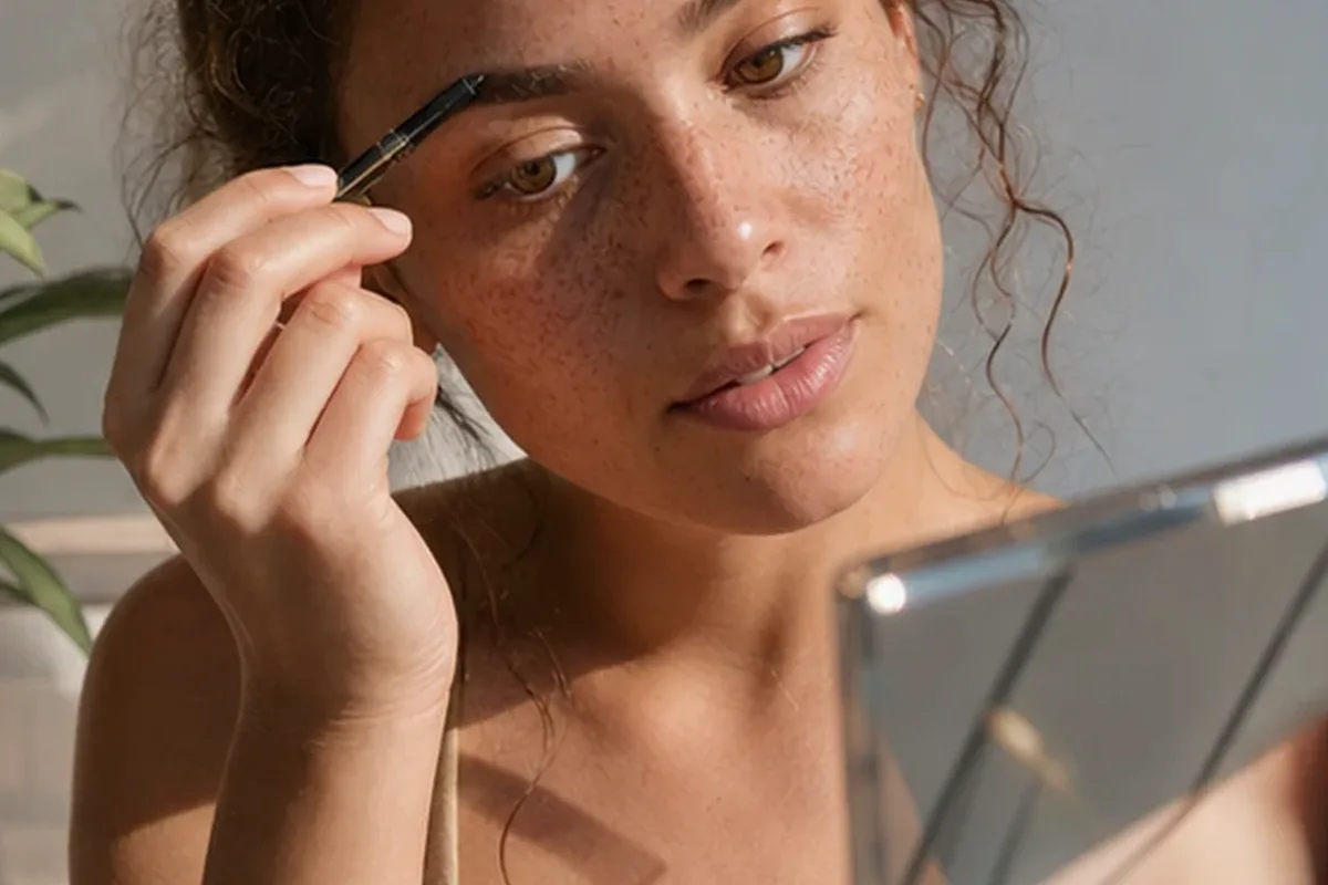 Emotionaler und authentischer Anwendungsmoment rund um Lip Tint für reife Haut