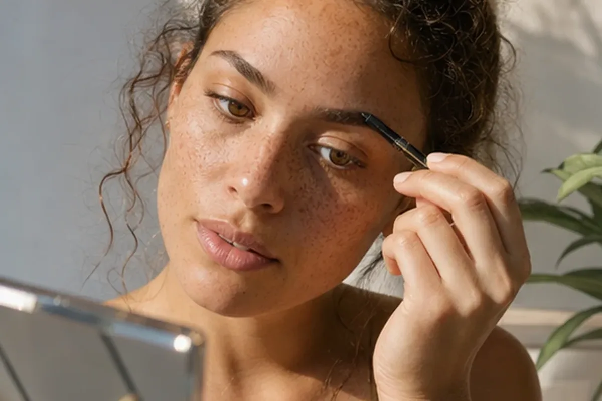 Redaktioneller Beauty-Moment zur Ausgangslage bei Bronzer für langen Halt