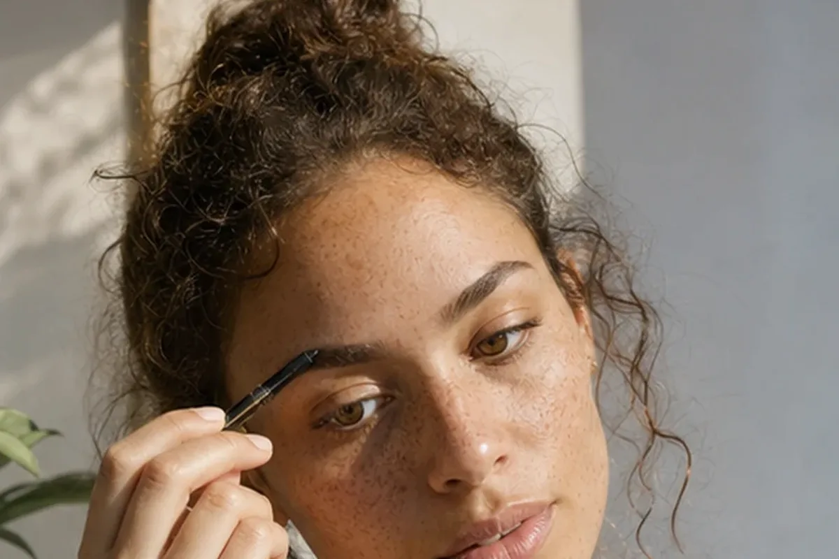 Emotionaler und authentischer Anwendungsmoment rund um Make-up-Pinsel für empfindliche Haut