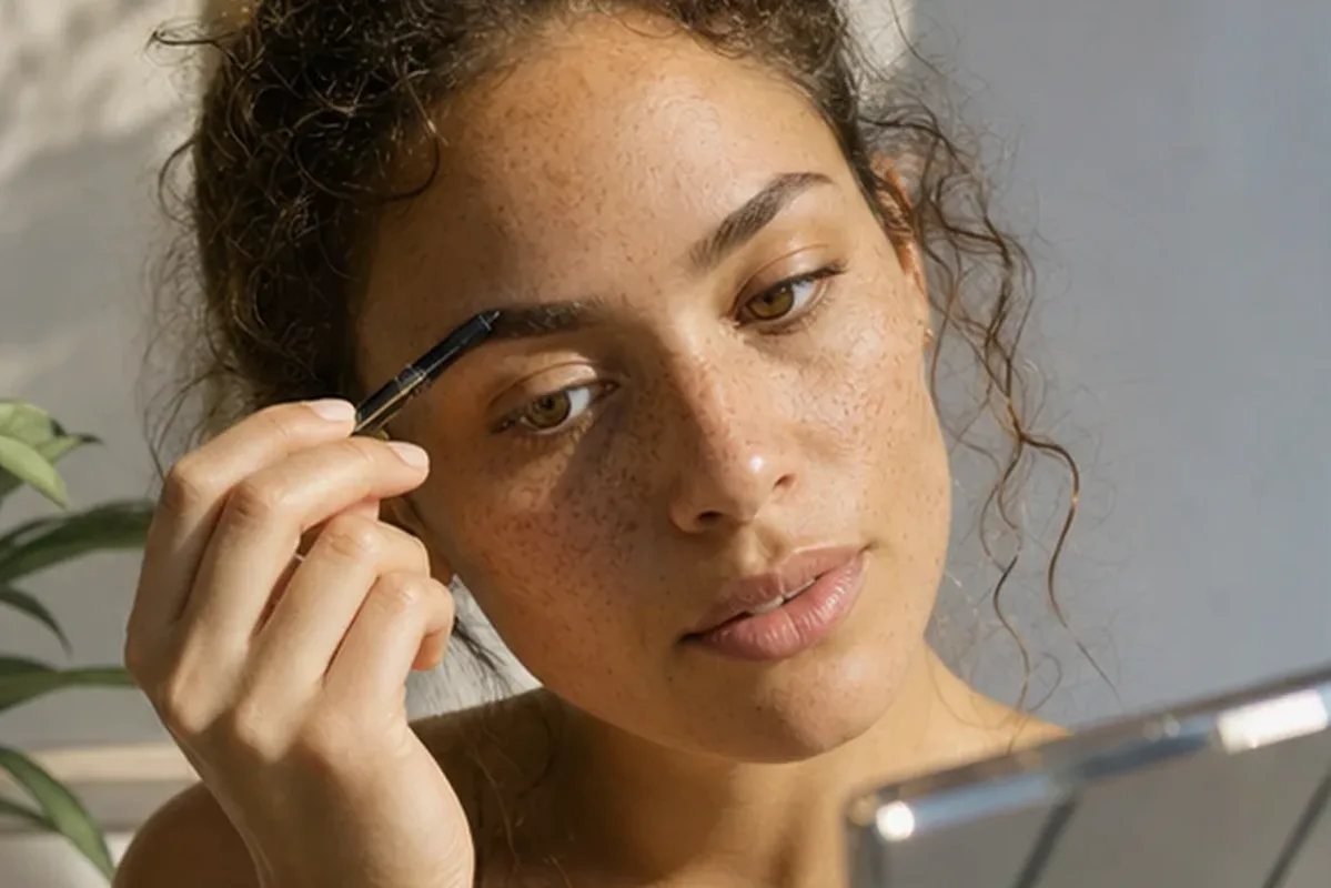 Authentischer Wohlfühlmoment passend zum Beauty-Thema Lidschatten für empfindliche Haut