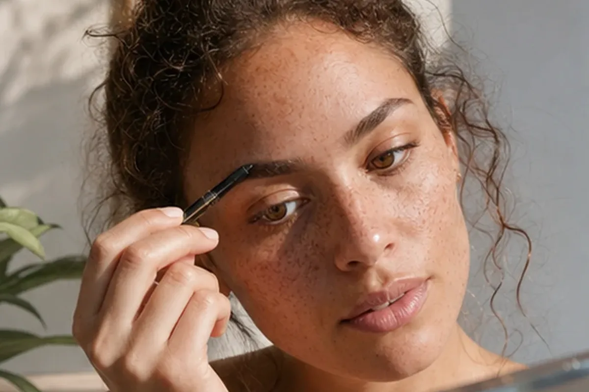 Redaktioneller Beauty-Moment zur Ausgangslage bei Puder bei großen Poren