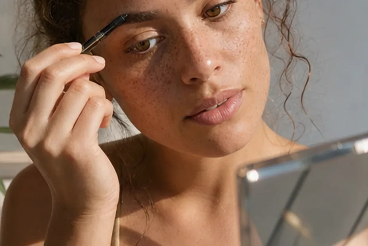 Redaktioneller Beauty-Moment zur Ausgangslage bei Make-up-Pinsel bei Rötungen