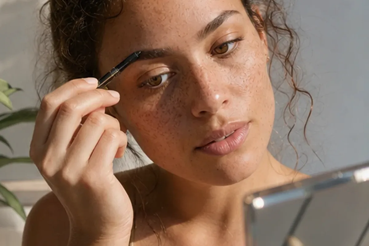 Authentischer Wohlfühlmoment passend zum Beauty-Thema Primer für langen Halt