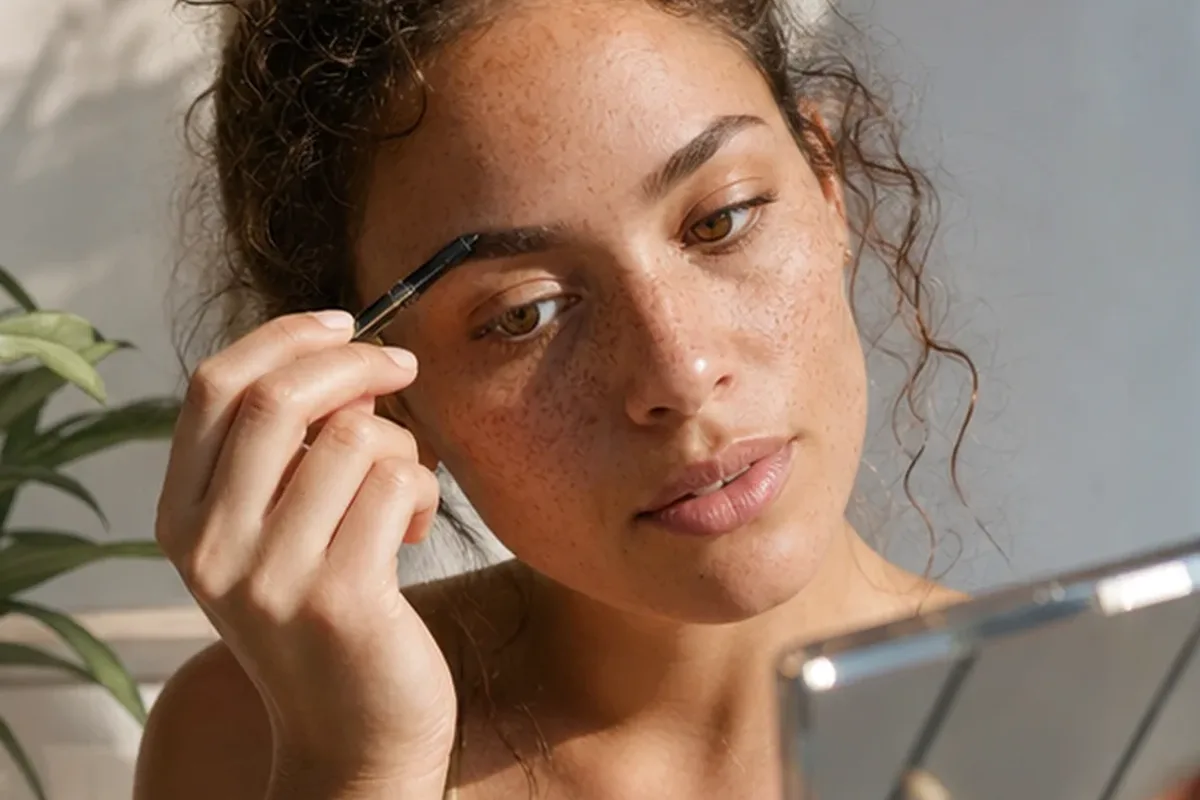 Authentischer Wohlfühlmoment passend zum Beauty-Thema Puder für trockene Haut