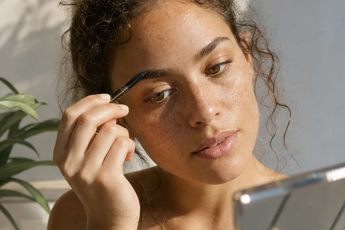 Authentischer Wohlfühlmoment passend zum Beauty-Thema Lippenstift für trockene Haut