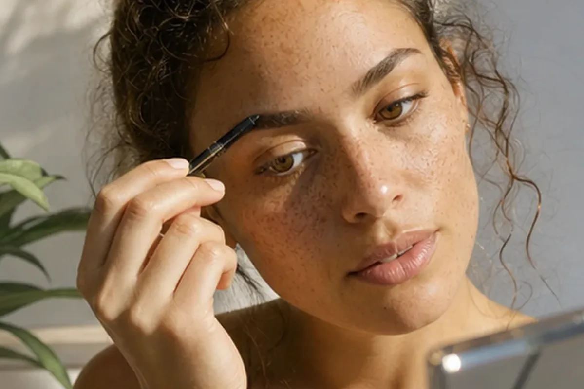 Authentischer Wohlfühlmoment passend zum Beauty-Thema Lippenstift für trockene Haut