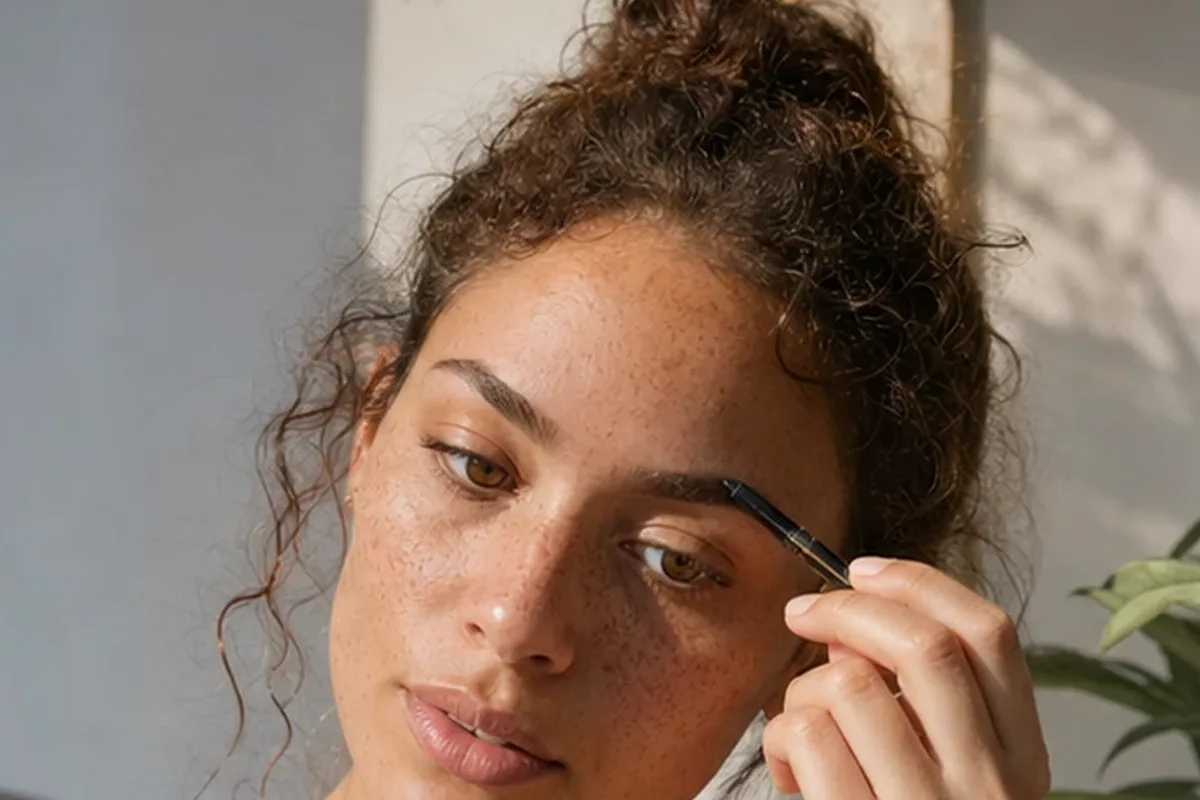 Redaktioneller Beauty-Moment zur Ausgangslage bei Puder für langen Halt
