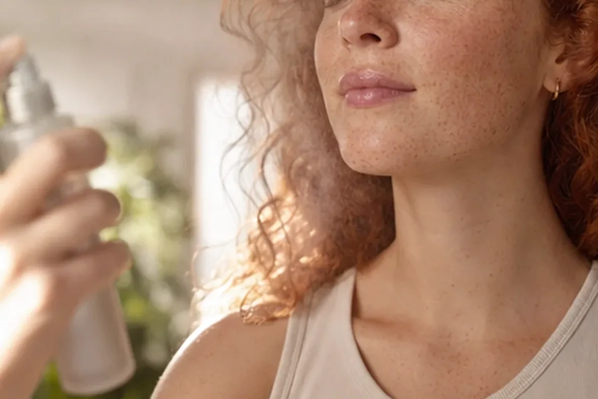 Authentischer Wohlfühlmoment passend zum Beauty-Thema Reinigungsöl für unreine Haut