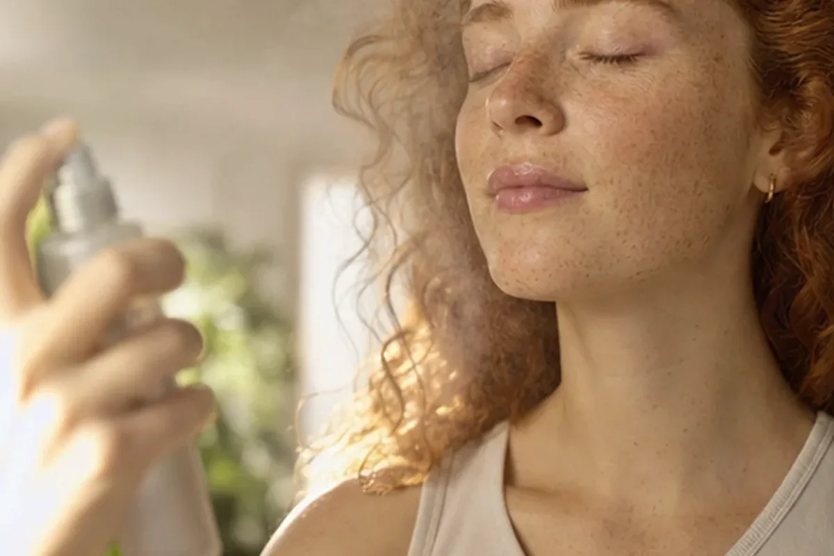 Authentischer Wohlfühlmoment passend zum Beauty-Thema Chemisches Peeling bei ersten Fältchen