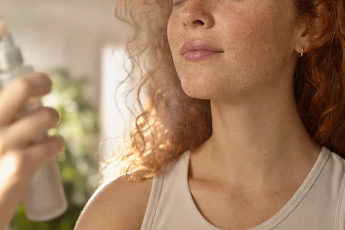 Emotionaler und authentischer Anwendungsmoment rund um Augenpflege bei Pigmentflecken