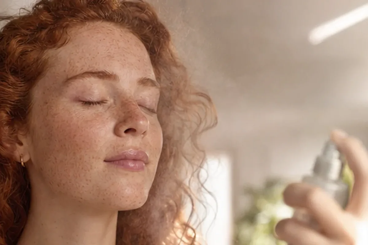Emotionaler und authentischer Anwendungsmoment rund um Hyaluron-Serum bei Rötungen
