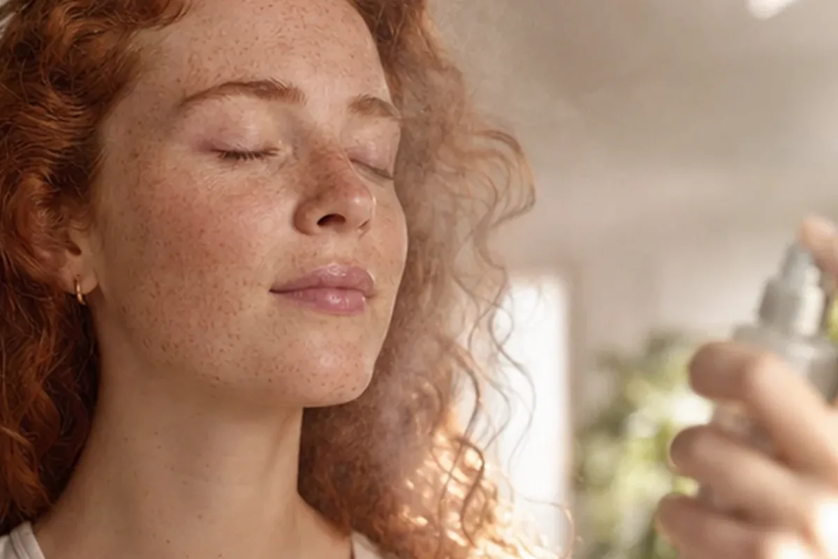 Authentischer Wohlfühlmoment passend zum Beauty-Thema Chemisches Peeling für trockene Haut