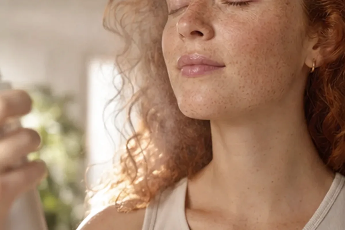 Emotionaler und authentischer Anwendungsmoment rund um Hyaluron-Serum für trockene Haut