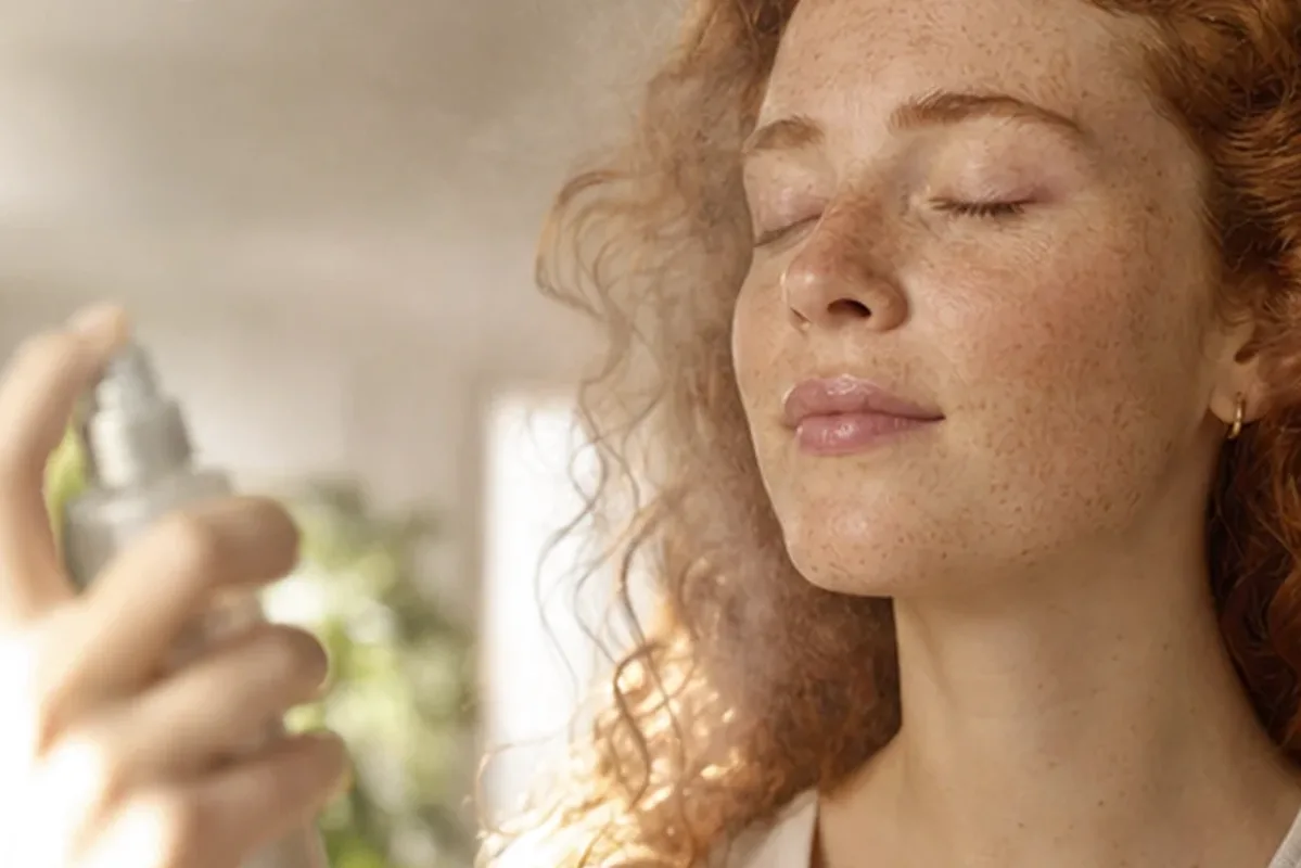 Emotionaler und authentischer Anwendungsmoment rund um Anti-Aging-Routine bei Rötungen