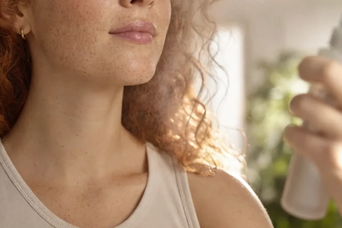 Emotionaler und authentischer Anwendungsmoment rund um Vitamin-C-Serum für trockene Haut