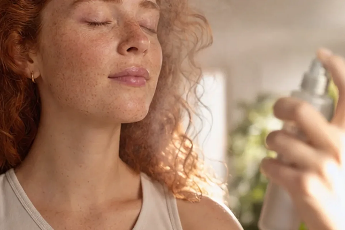 Authentischer Wohlfühlmoment passend zum Beauty-Thema Hautbarriere-Pflege bei Pigmentflecken