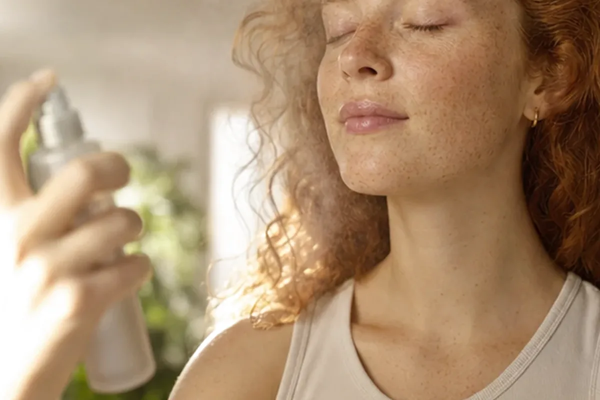 Authentischer Wohlfühlmoment passend zum Beauty-Thema Vitamin-C-Serum für Mischhaut