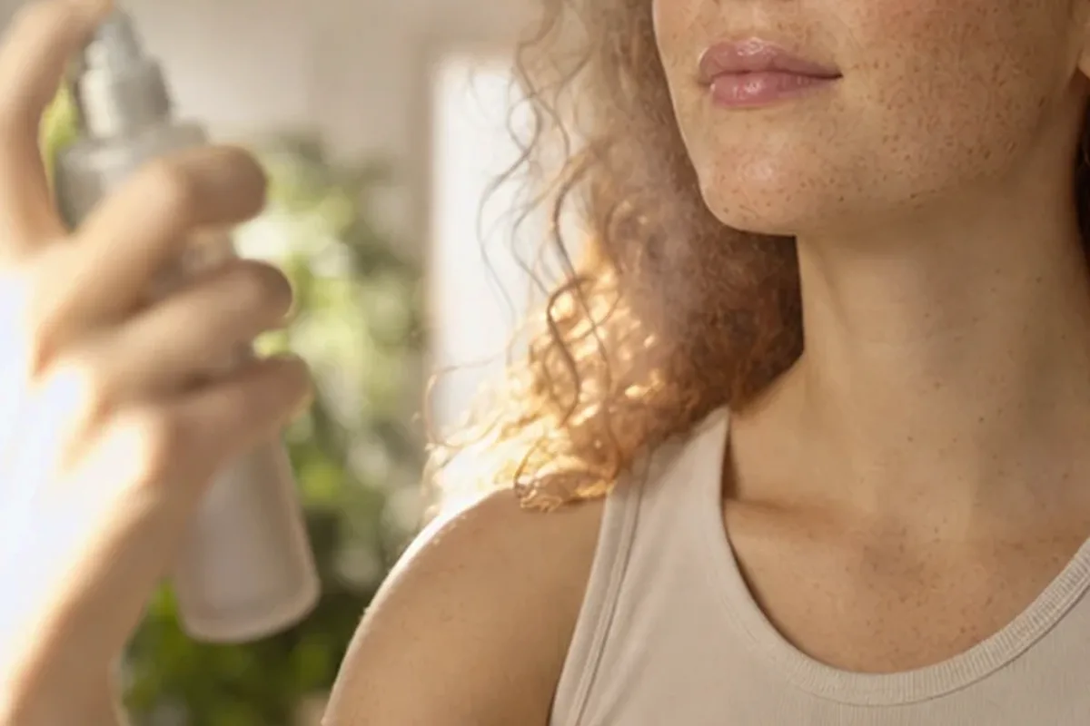 Authentischer Wohlfühlmoment passend zum Beauty-Thema Anti-Aging-Routine für empfindliche Haut