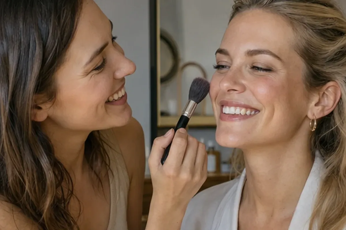 Authentische Beauty-Routine passend zum Thema Highlighter für trockene Haut